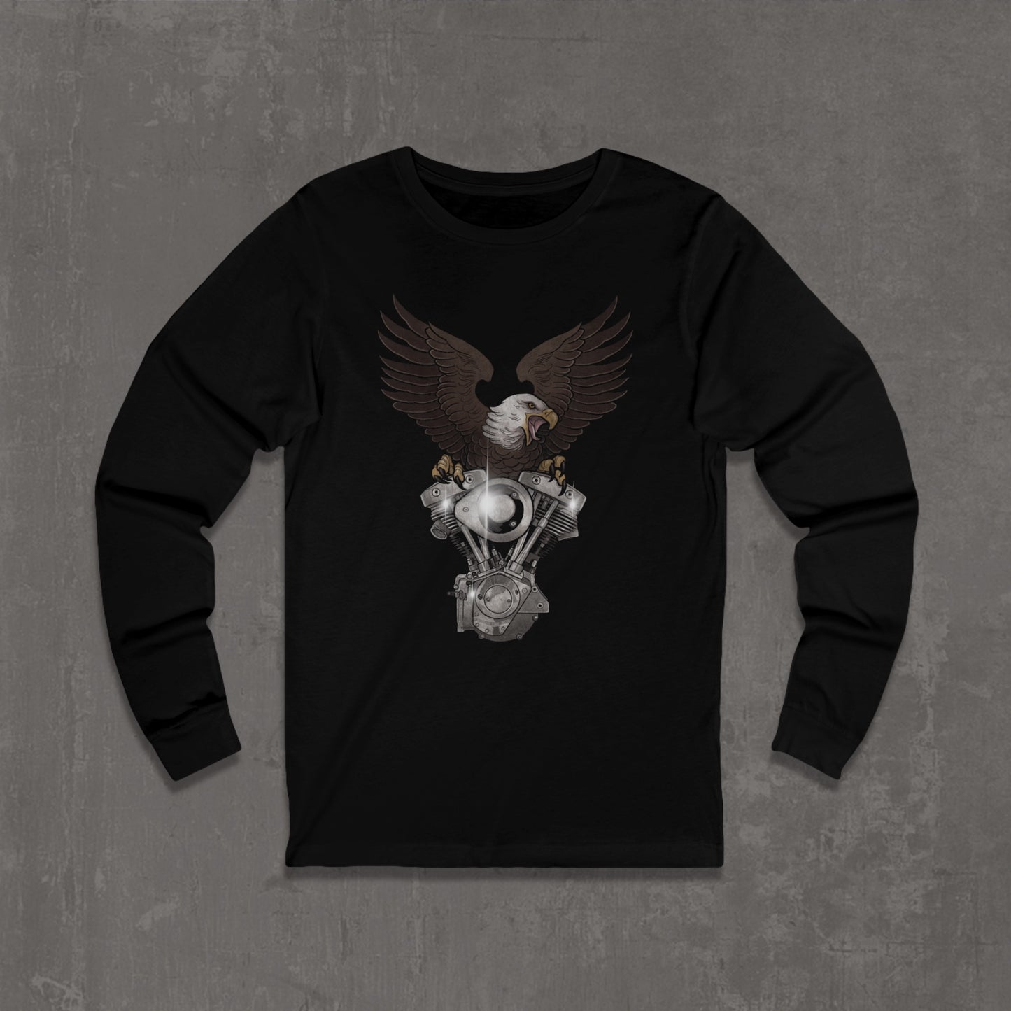 Shovelhead long sleeve tee front print