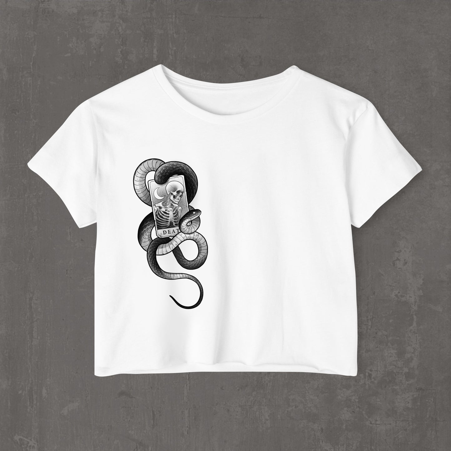Death tarot crop top
