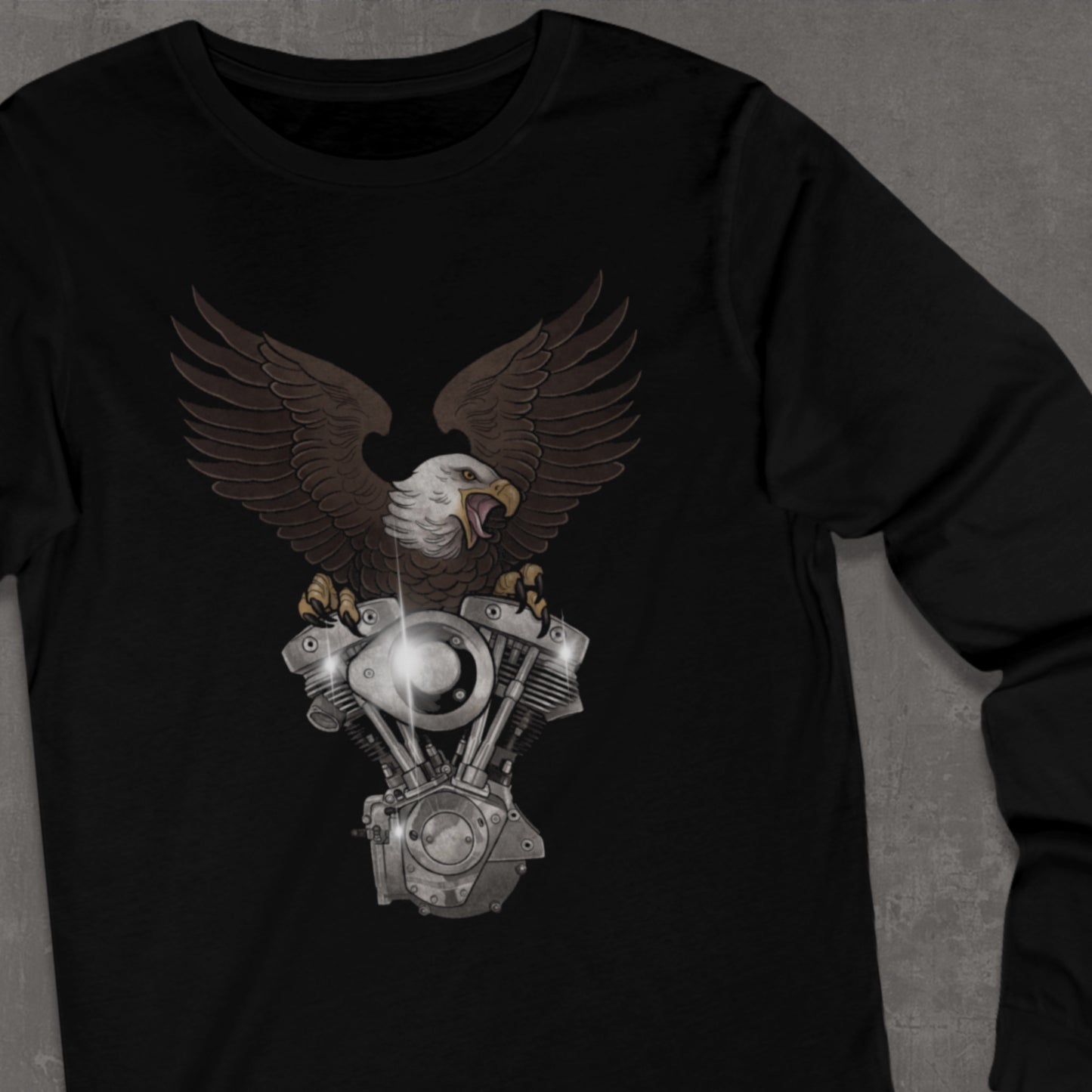 Shovelhead long sleeve tee front print