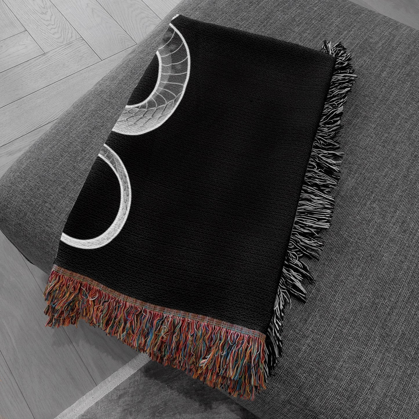 Death tarot card Woven Blanket
