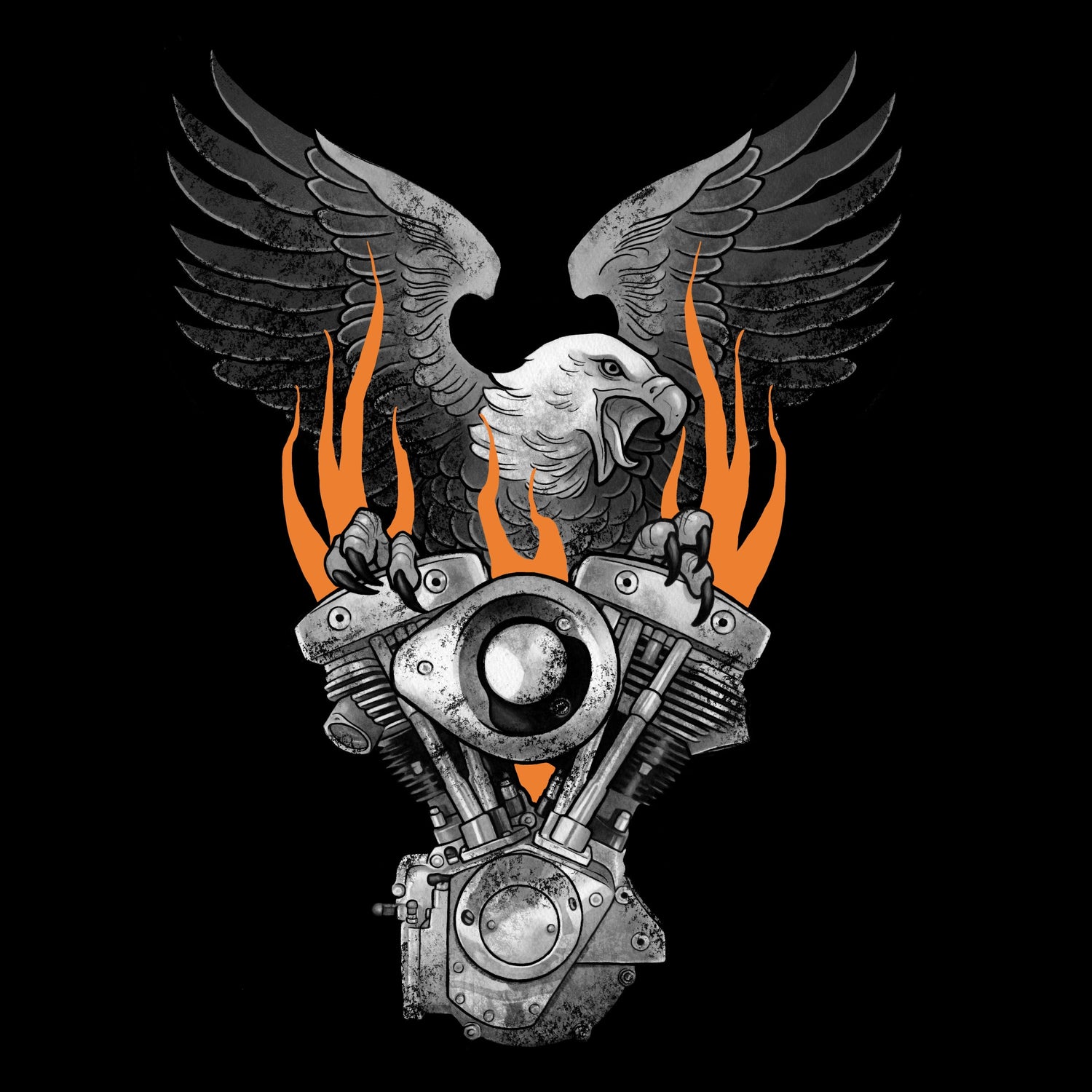 Flaming shovelhead