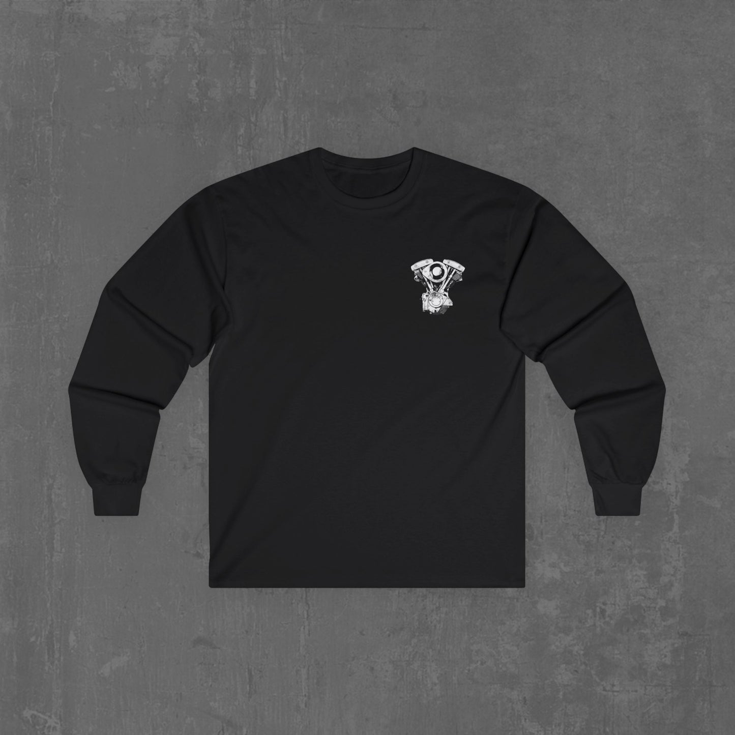 Shovelhead Long sleeve tee (front & back)