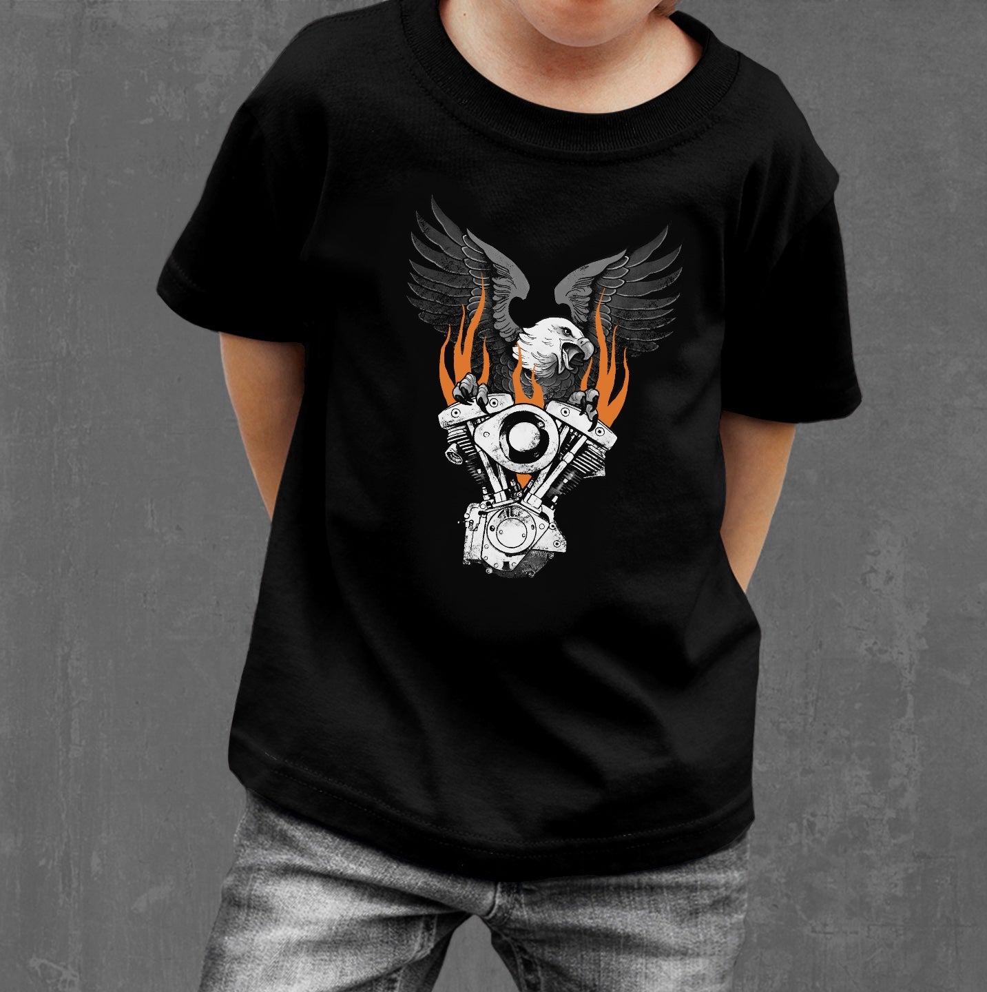 Flaming shovelhead Youth T-shirt