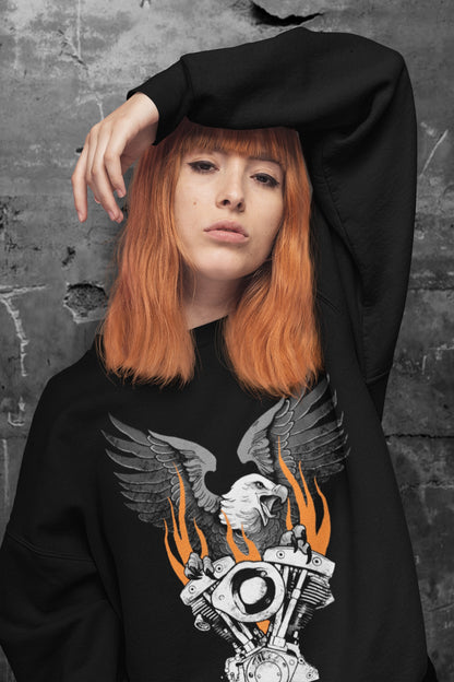 Flaming shovelhead sweatshirt