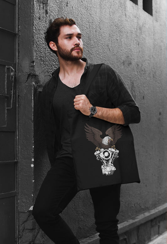 Shovelhead Eagle tote bag