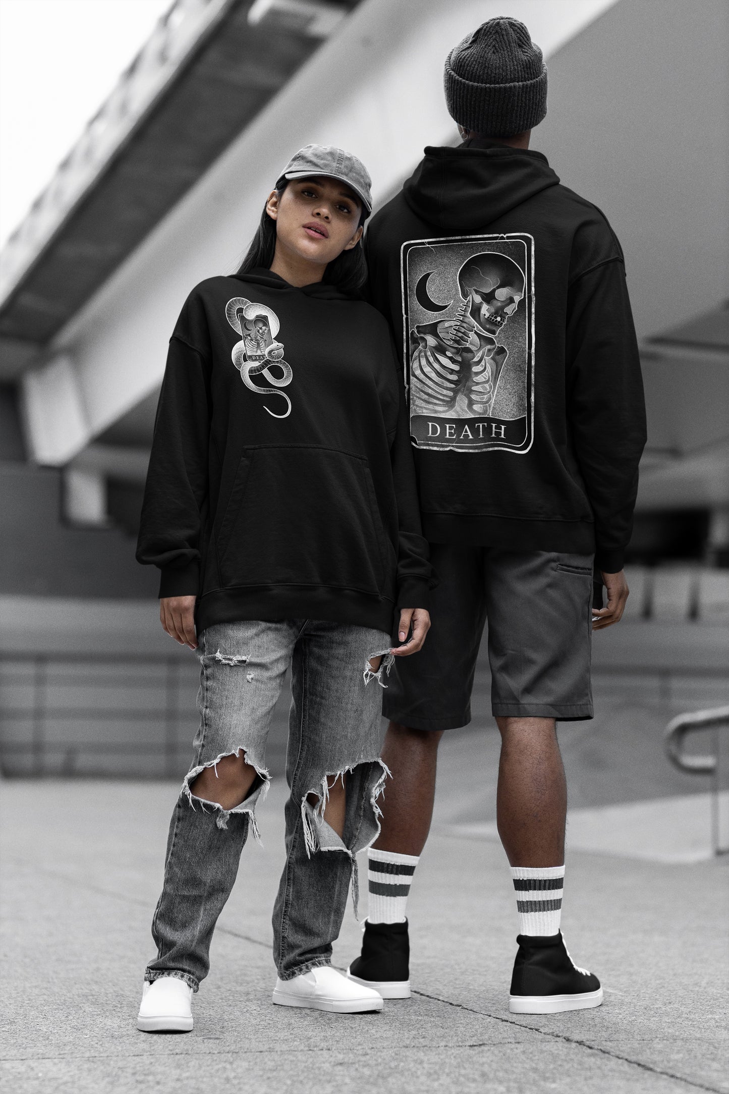 Death tarot Hoodie (front & back)