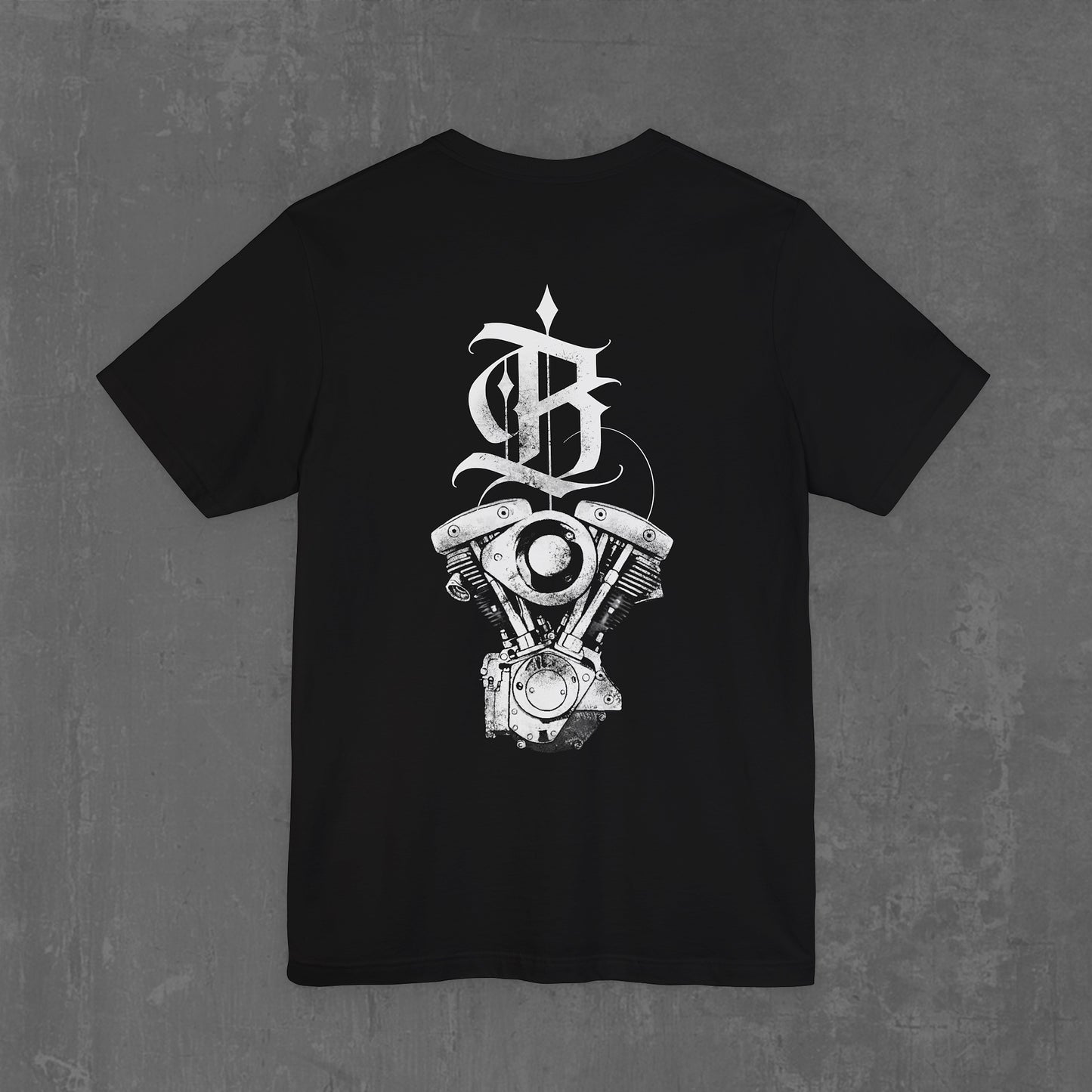 FLAMING SHOVELHEAD T-SHIRT (front & back)