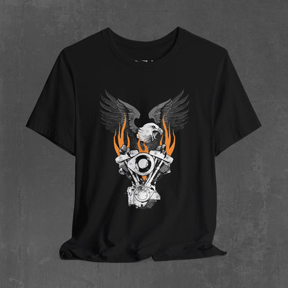 FLAMING SHOVELHEAD T-SHIRT (front & back)
