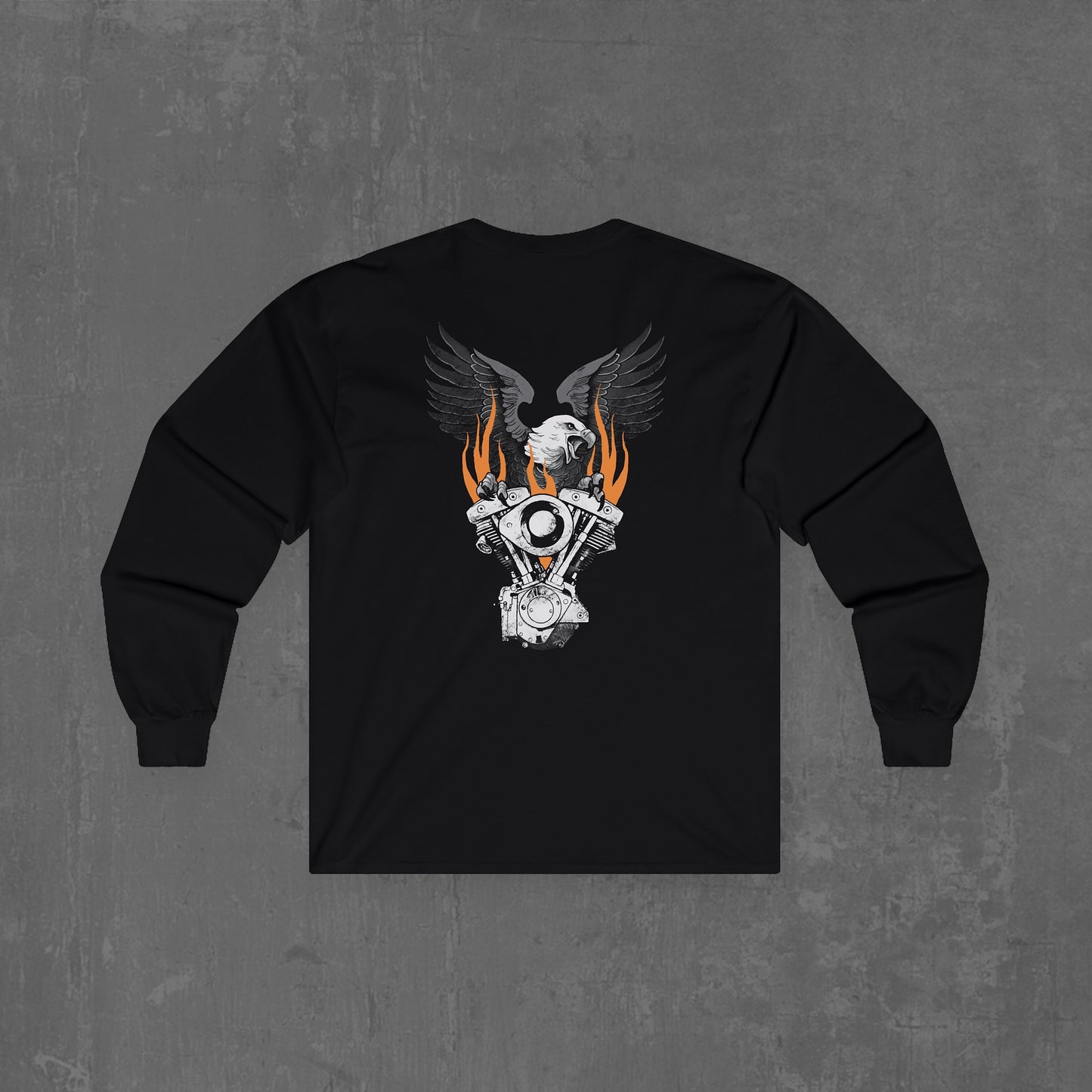 Flaming shovelhead Long sleeve tee