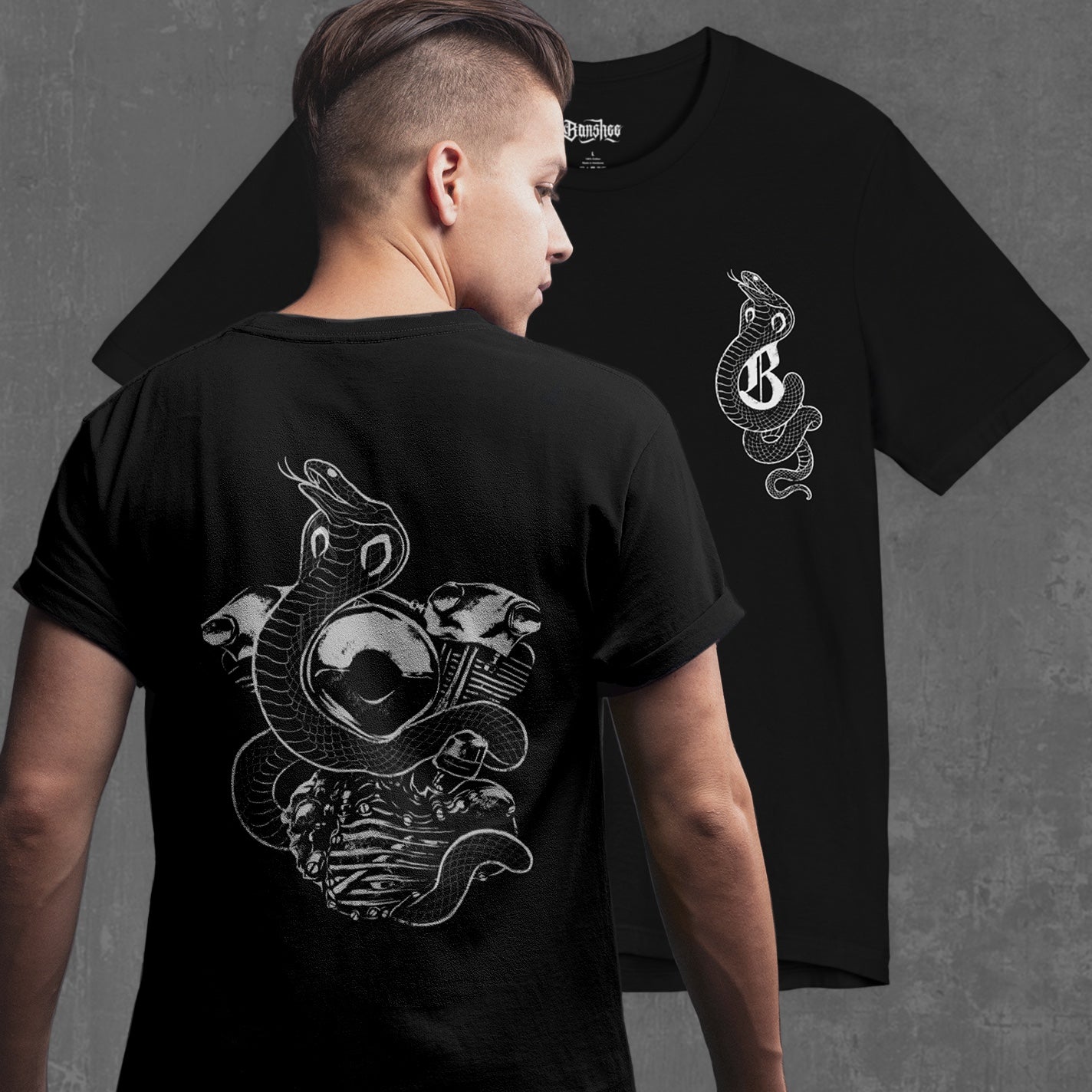 KNUCKLEHEAD COBRA T-SHIRT (front & back)