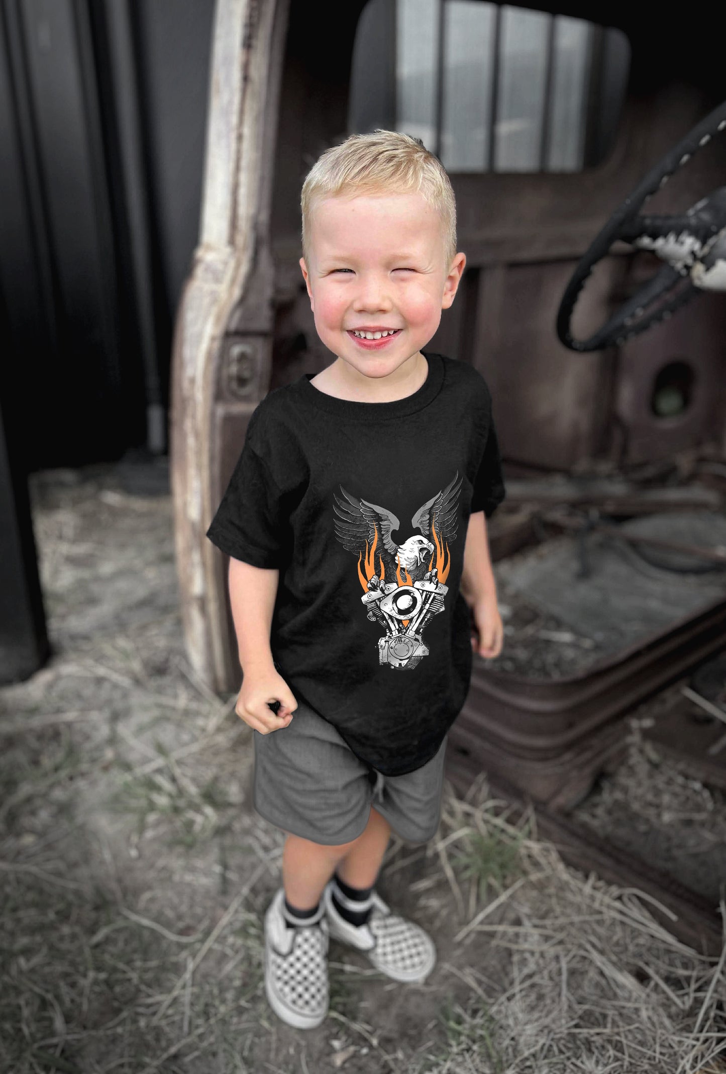 Flaming shovelhead Toddler T-shirt