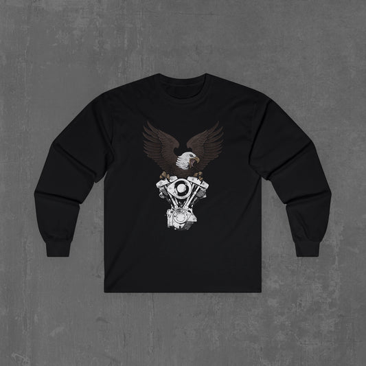 Shovelhead eagle Long sleeve tee (front & back)