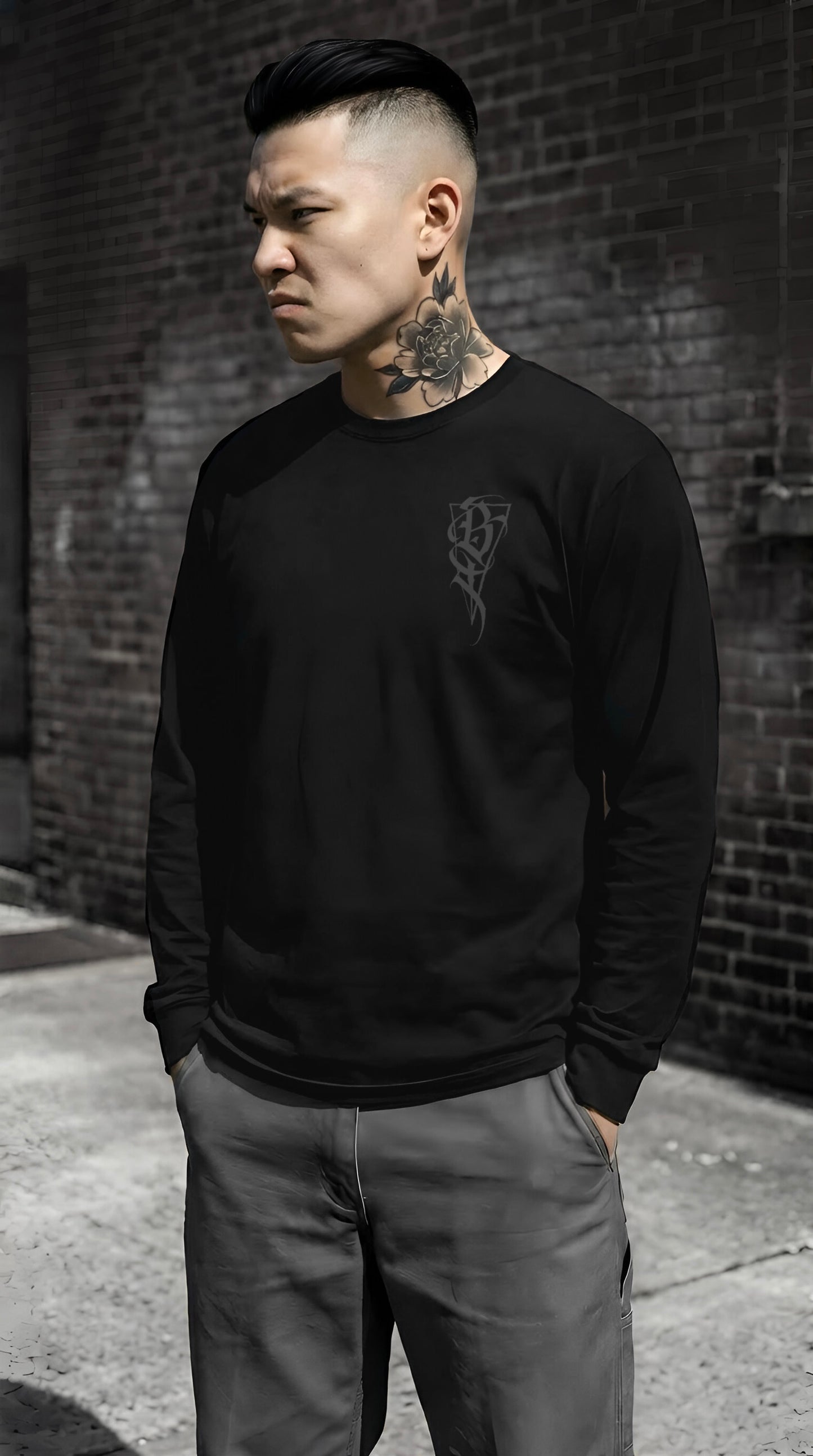 Hanya Long Sleeve Tee (front & back)