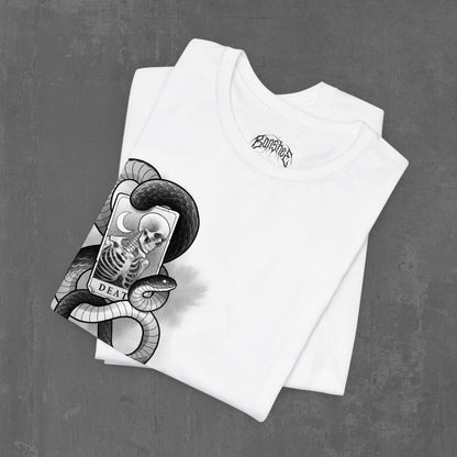 DEATH TAROT T-SHIRT white (front & back)