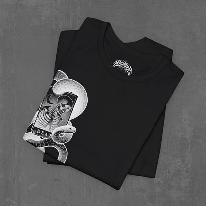 DEATH TAROT T-SHIRT black (front & back)