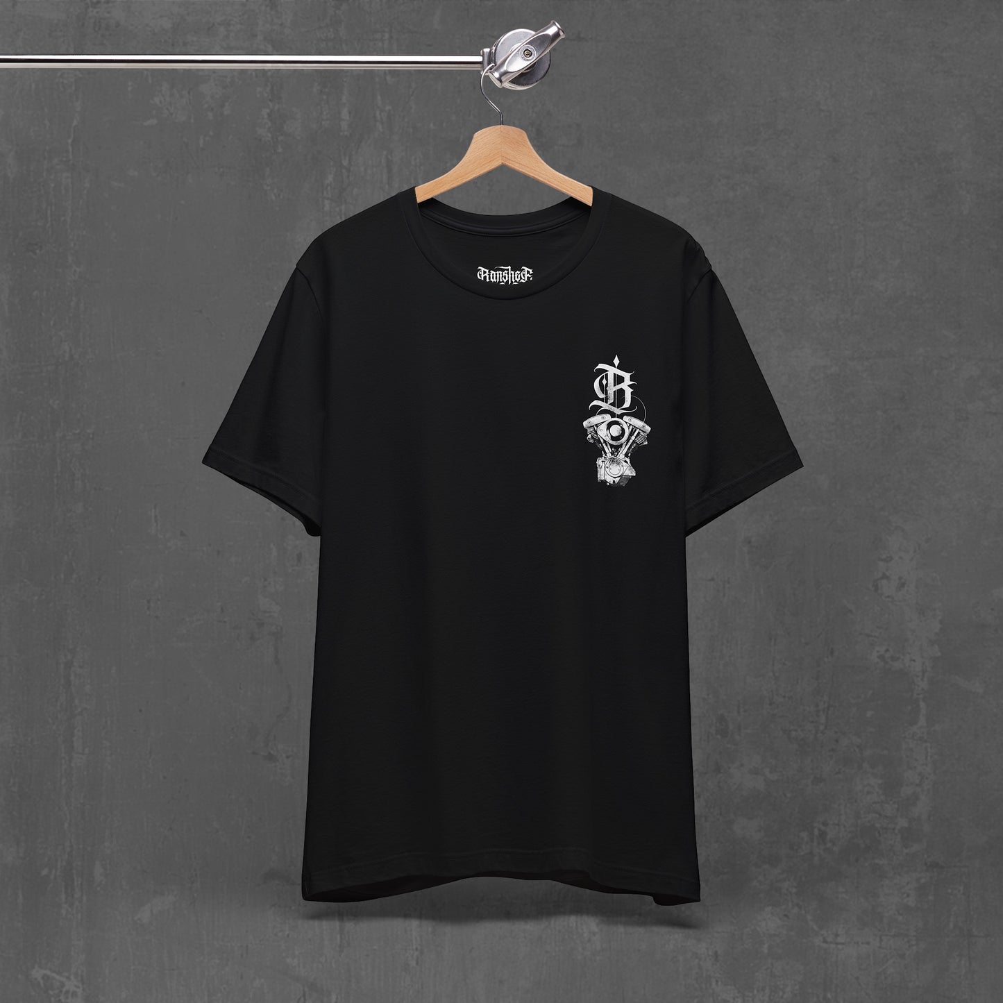 FLAMING SHOVELHEAD T-SHIRT (front & back)