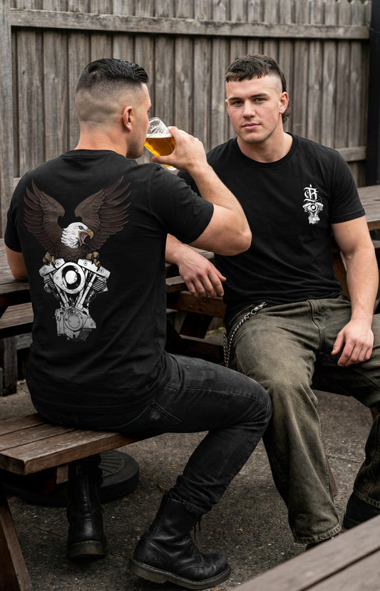 SHOVELHEAD EAGLE T-SHIRT (front & back)