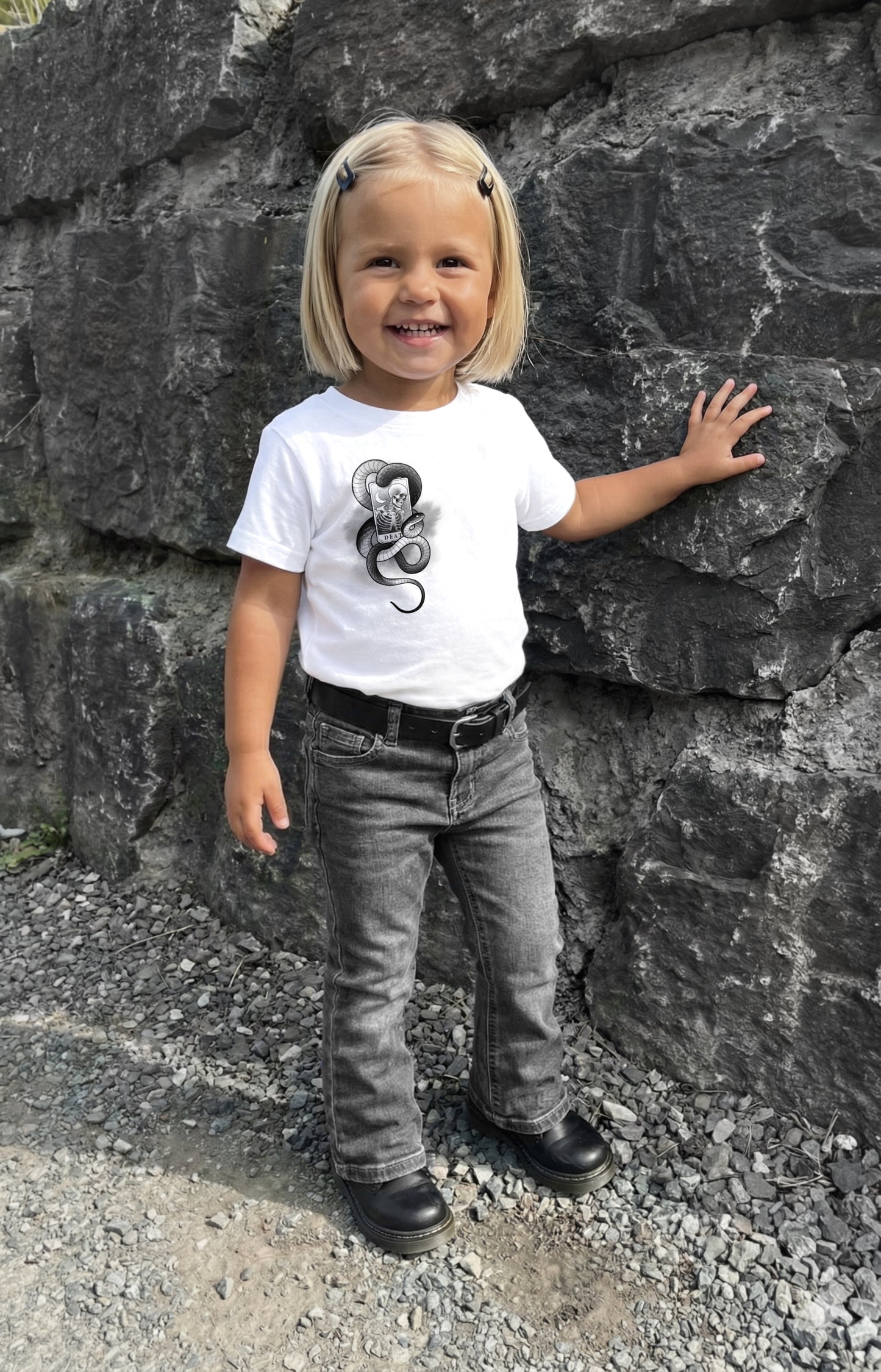 DEATH TAROT TODDLER T-SHIRT (white)