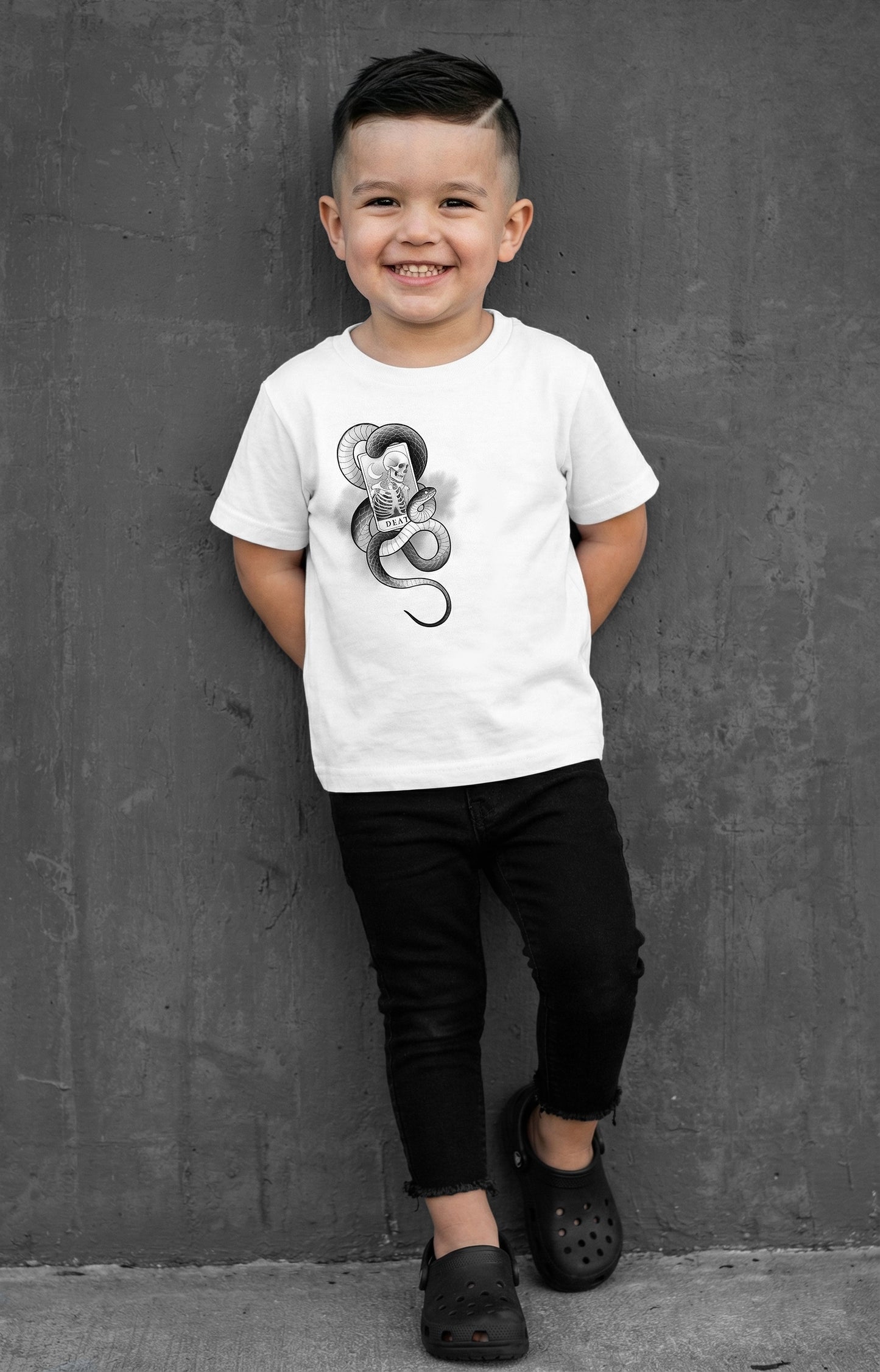DEATH TAROT TODDLER T-SHIRT (white)