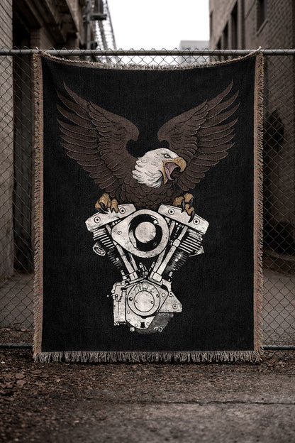 SHOVELHEAD EAGLE WOVEN BLANKET