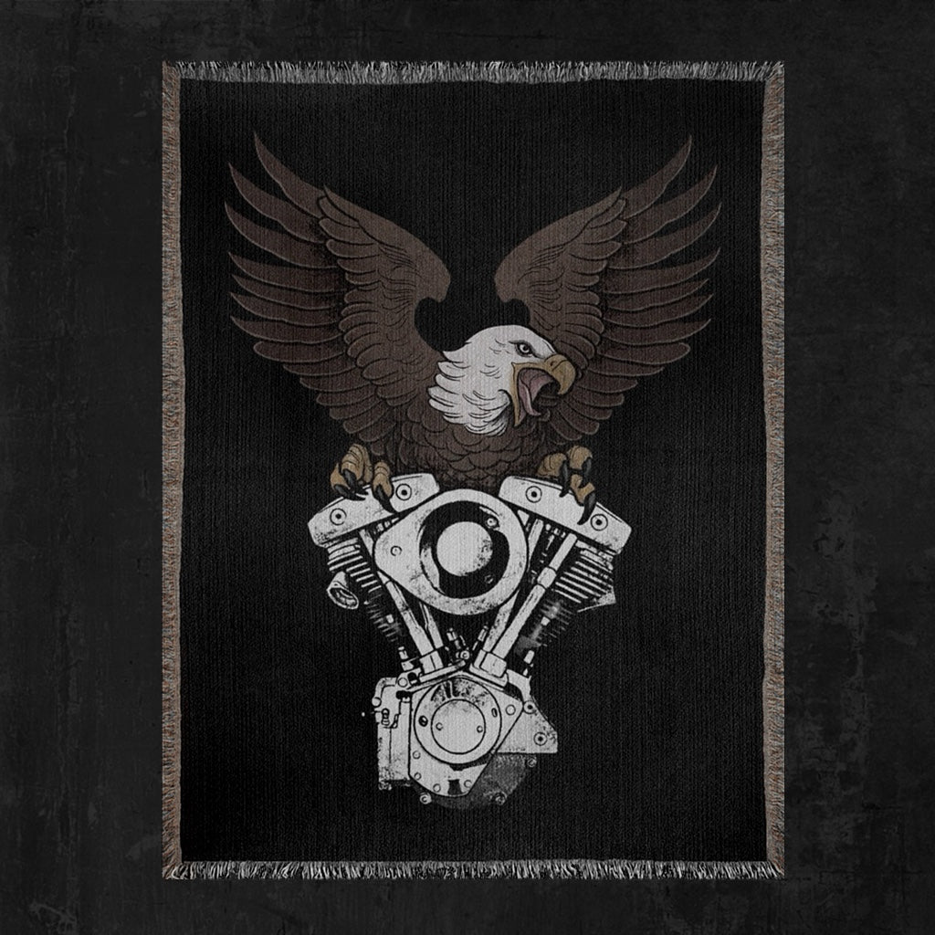 SHOVELHEAD EAGLE WOVEN BLANKET