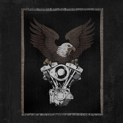 SHOVELHEAD EAGLE WOVEN BLANKET