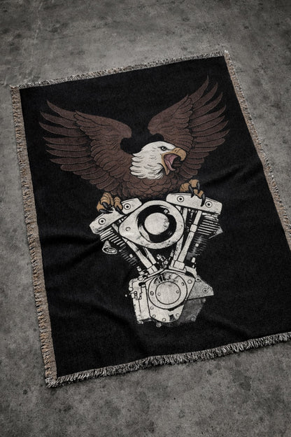 SHOVELHEAD EAGLE WOVEN BLANKET