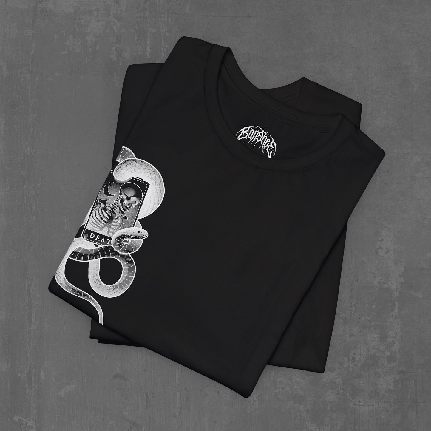 DEATH TAROT T-SHIRT black (front & back)