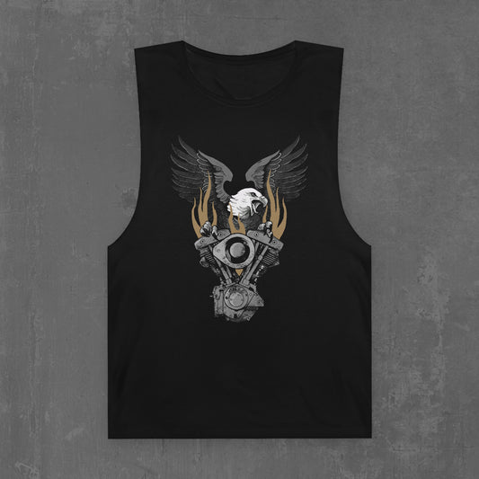 FLAMING SHOVELHEAD TANK