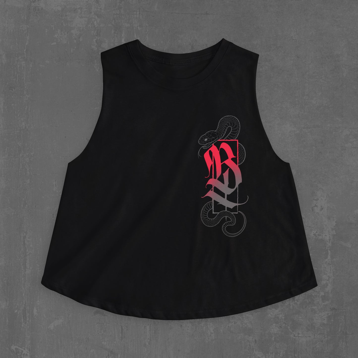 BLACK MAMBA CROP TANK