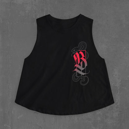 BLACK MAMBA CROP TANK