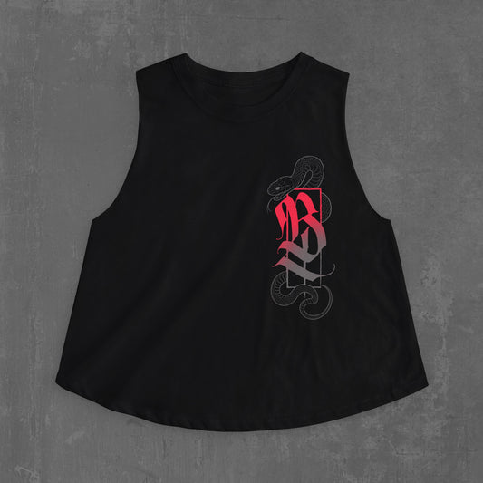 BLACK MAMBA CROP TANK