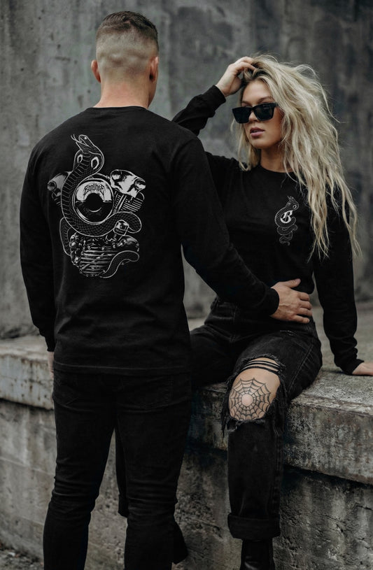 KNUCKLEHEAD COBRA LONG SLEEVE TEE (front & back)