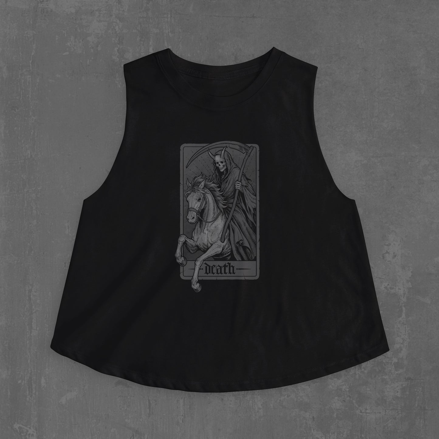 THE HORSEMAN CROP TANK grey