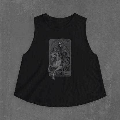 THE HORSEMAN CROP TANK grey