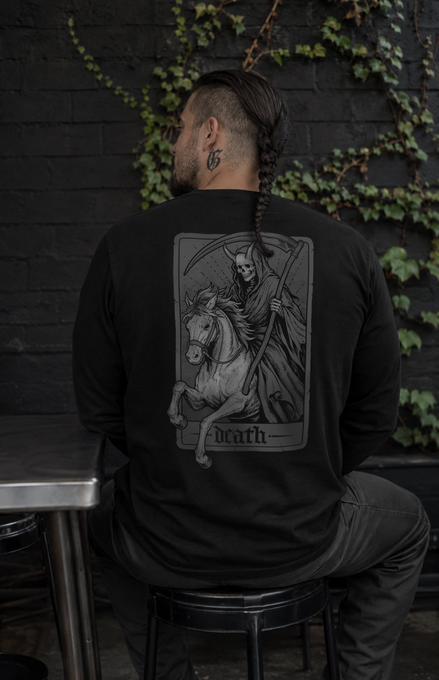 THE HORSEMAN LONG SLEEVE TEE grey