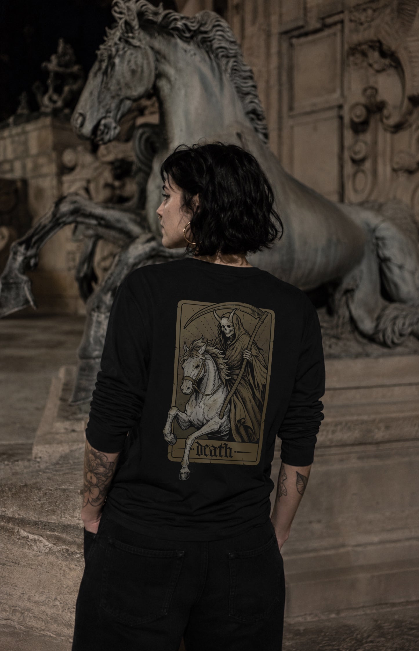 THE HORSEMAN LONG SLEEVE TEE gold