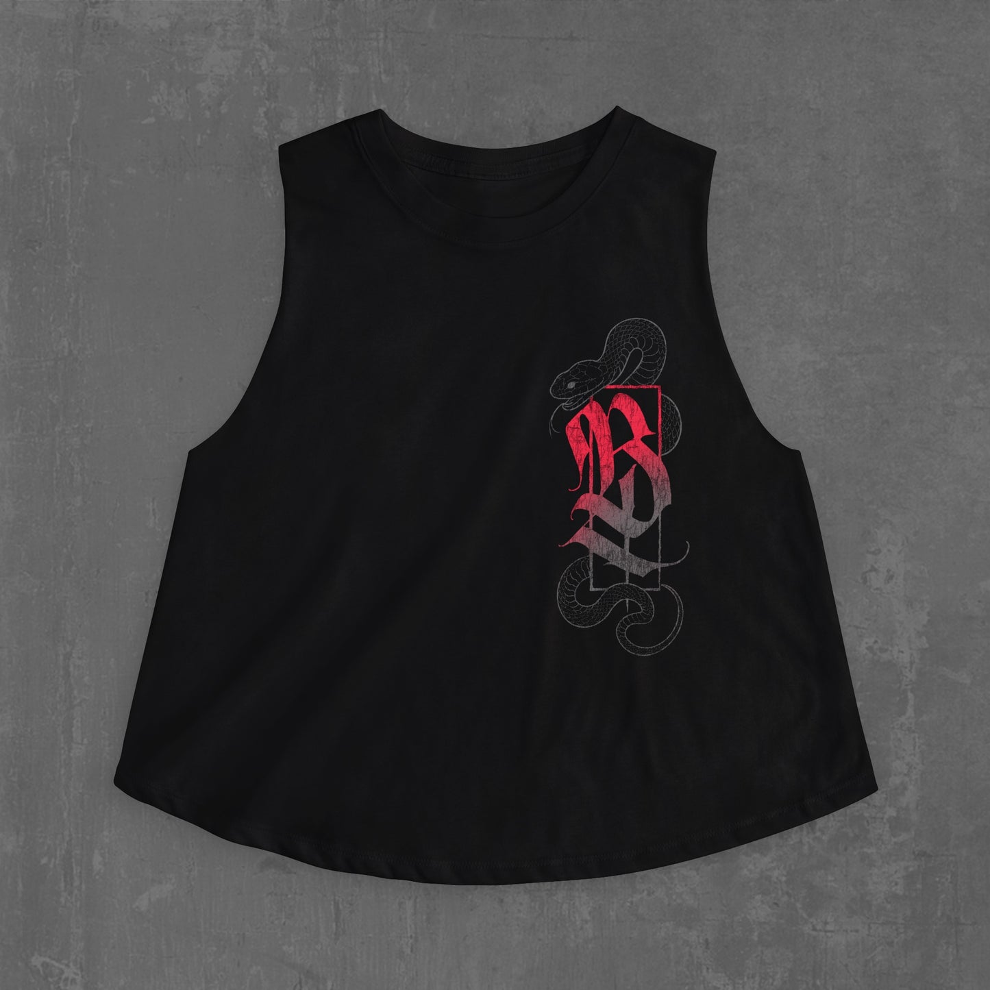 BLACK MAMBA CROP TANK