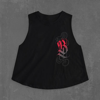 BLACK MAMBA CROP TANK
