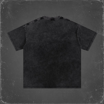 MOTOWIZARD Snow Washed Oversized Cotton T-Shirt