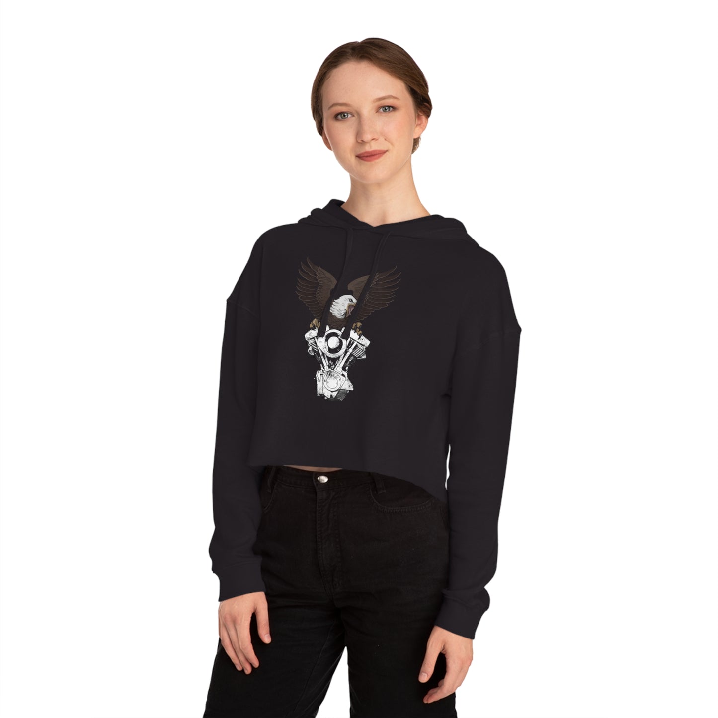 Shovelhead Eagle Cropped Hoodie