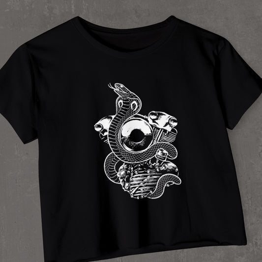 Knucklehead cobra crop top