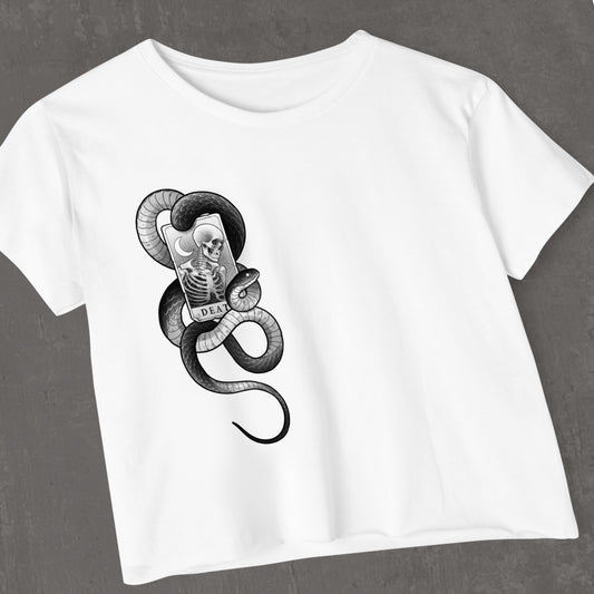Death tarot crop top