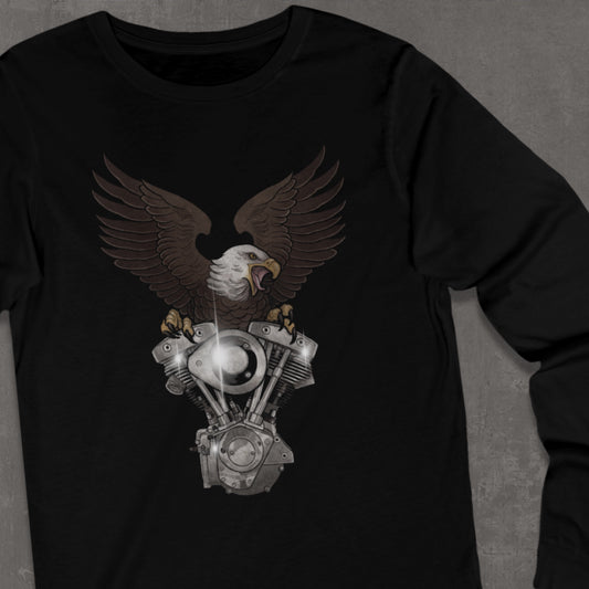 Shovelhead long sleeve tee front print