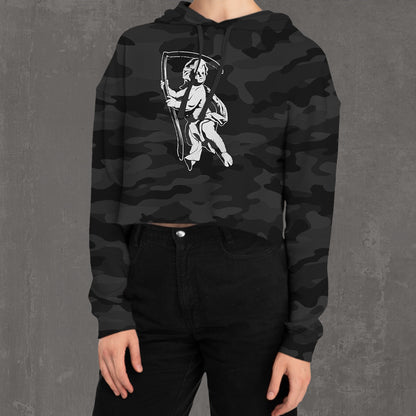 Azrael Camo Cropped Hoodie