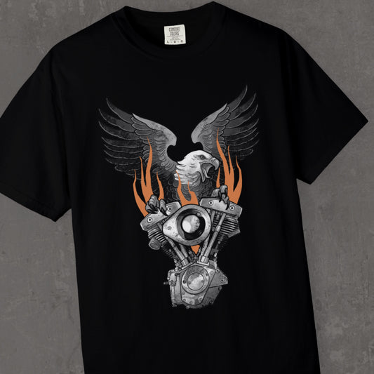 Flaming shovelhead T-shirt