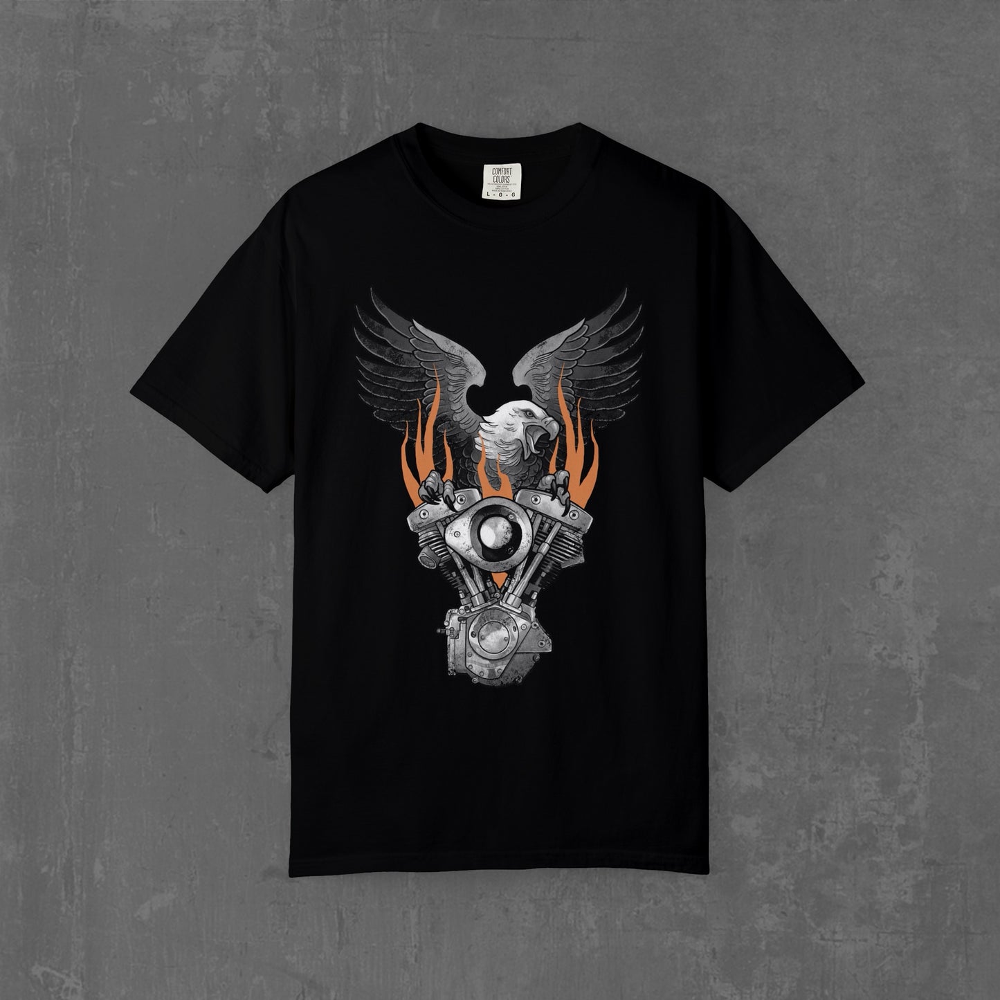 FLAMING SHOVELHEAD T-SHIRT
