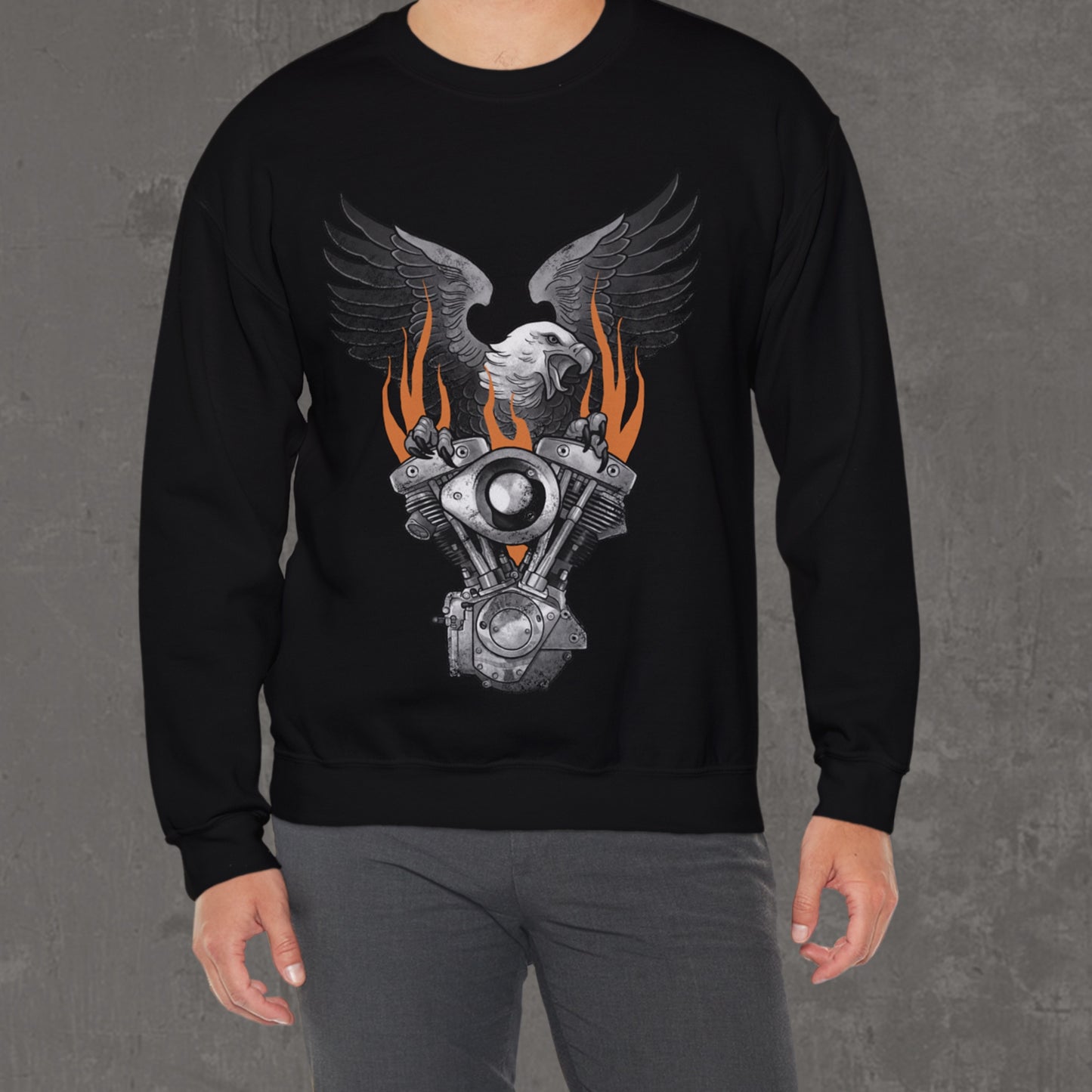 Flaming shovelhead sweatshirt