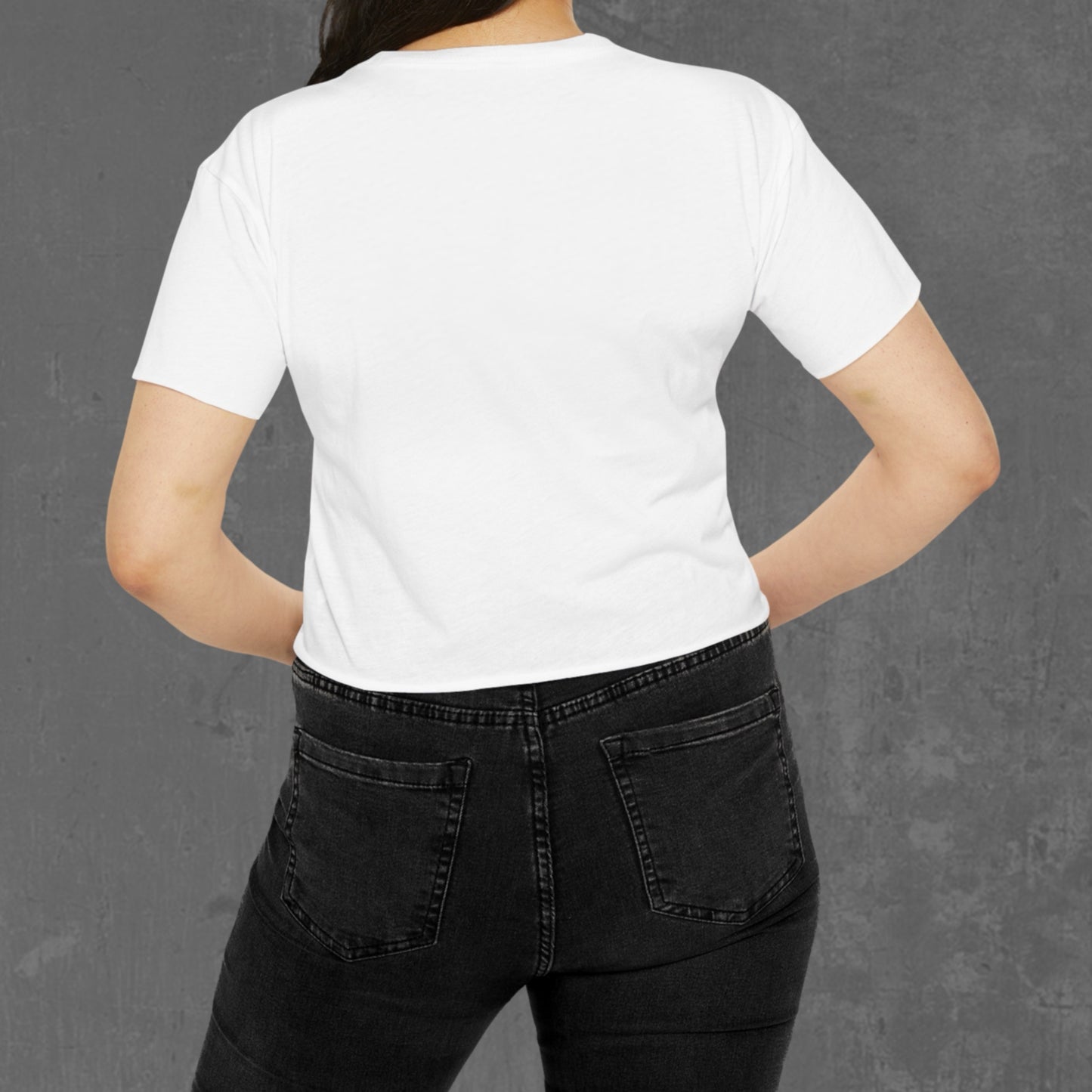 DEATH TAROT CROP TOP white