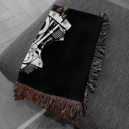 Shovelhead Eagle Woven Blanket
